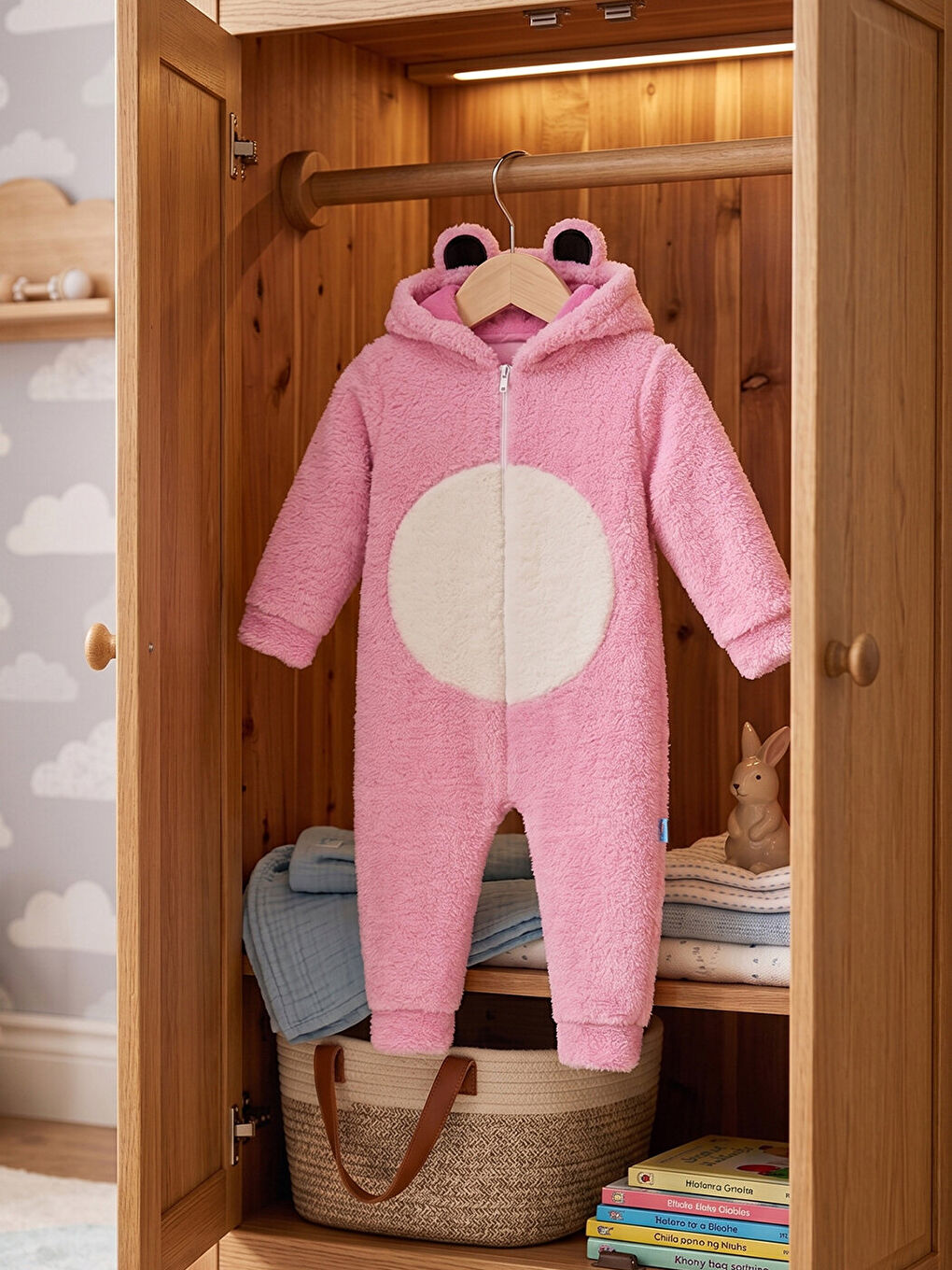 Welsoft Panda Pembe Kız Çocuk Desenli Kışlık  Uyku Tulumu 1–6 Yaş-2