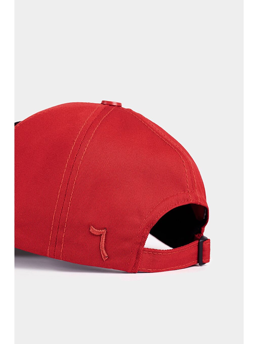 Six 7 Numara Logolu Kırmızı Beyzbol Şapka-4