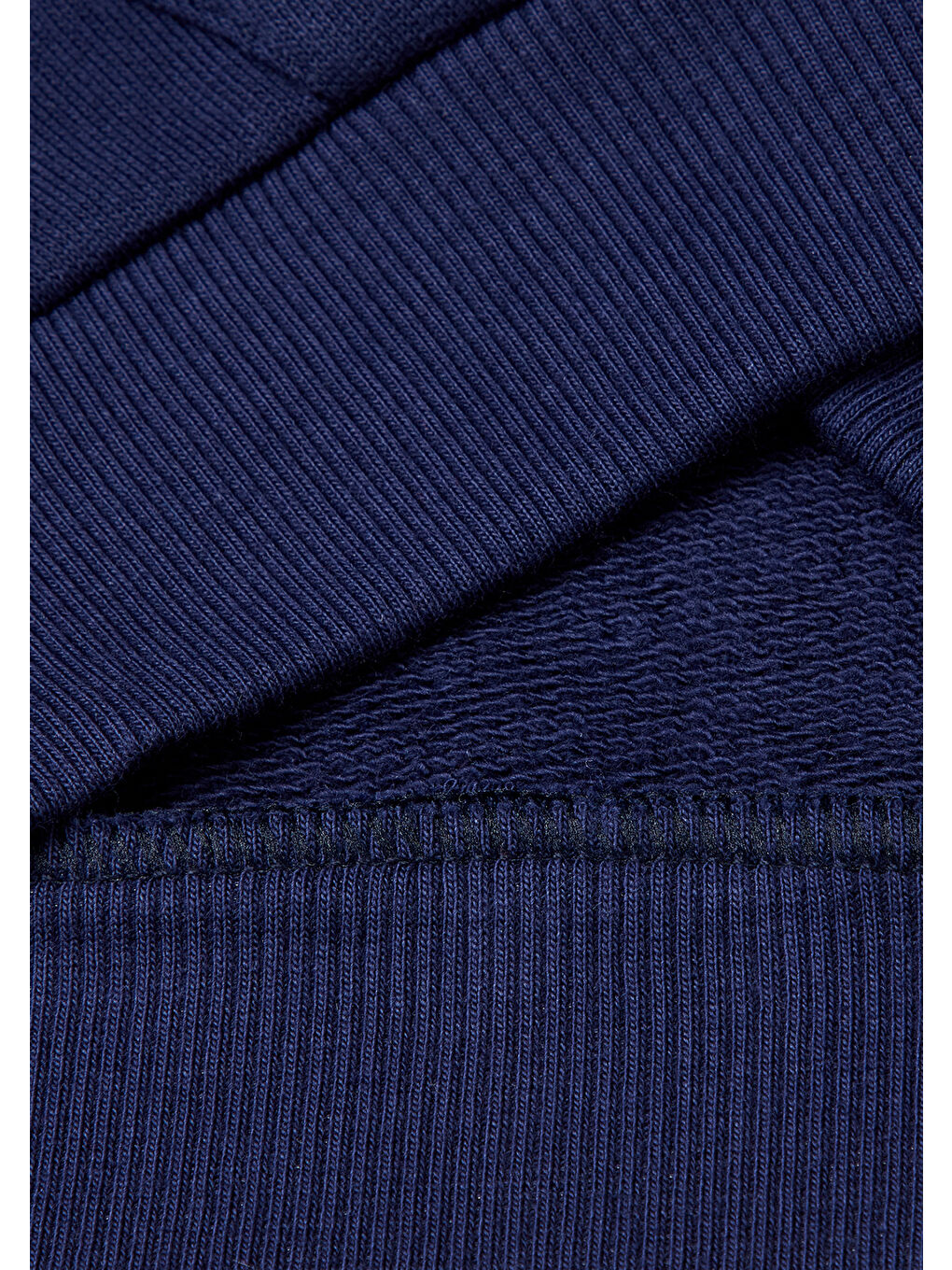 Erkek Çocuk Lacivert Logo Baskılı Cepli Fermuarlı Dik Yaka Sweatshirt-2