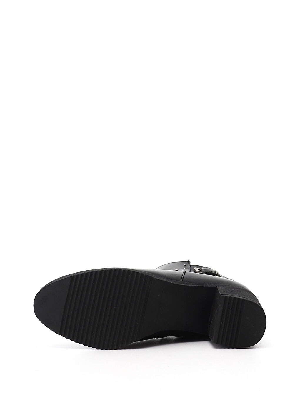 Siyah Kadın SİYAH Fermuarlı Kalın Topuklu Hakiki Deri Bot-3