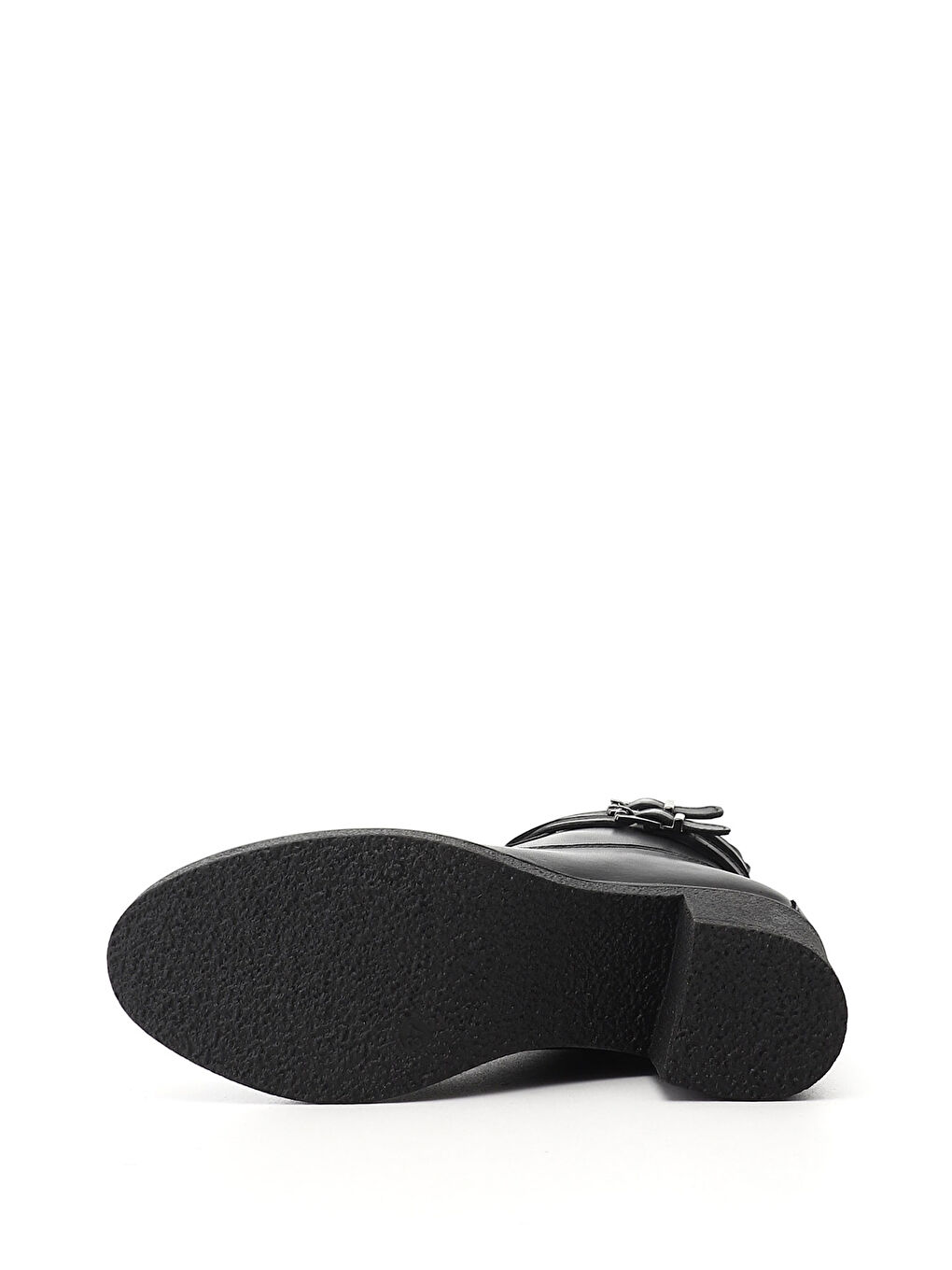 Siyah Kadın SİYAH Fermuarlı Kalın Topuklu Hakiki Deri Postal Bot-3