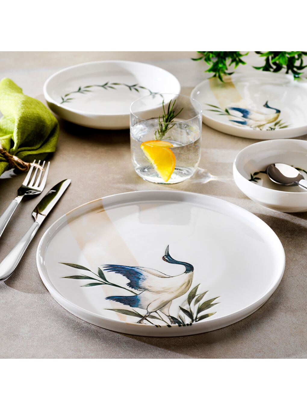 Dolce Yemek Takımı 24 Parça-Yeşil-1