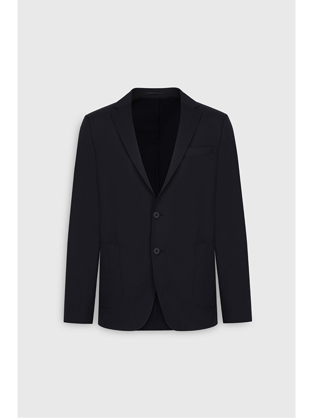 Erkek Lacivert Slim Fit Dar Kesim Mono Yaka Torba Cepli Esnek Takım Elbise-8