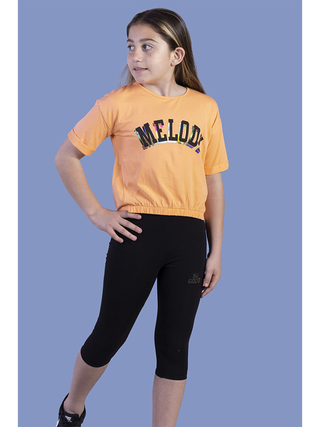 Toontoykids Turuncu Kız Çocuk Baskılı Takım