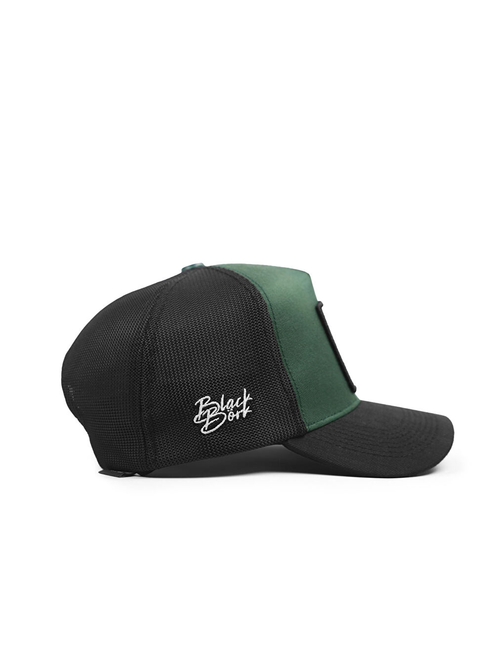 Vintage Logolu Cordura Siyah-Petrol Yeşili Trucker Şapka-1