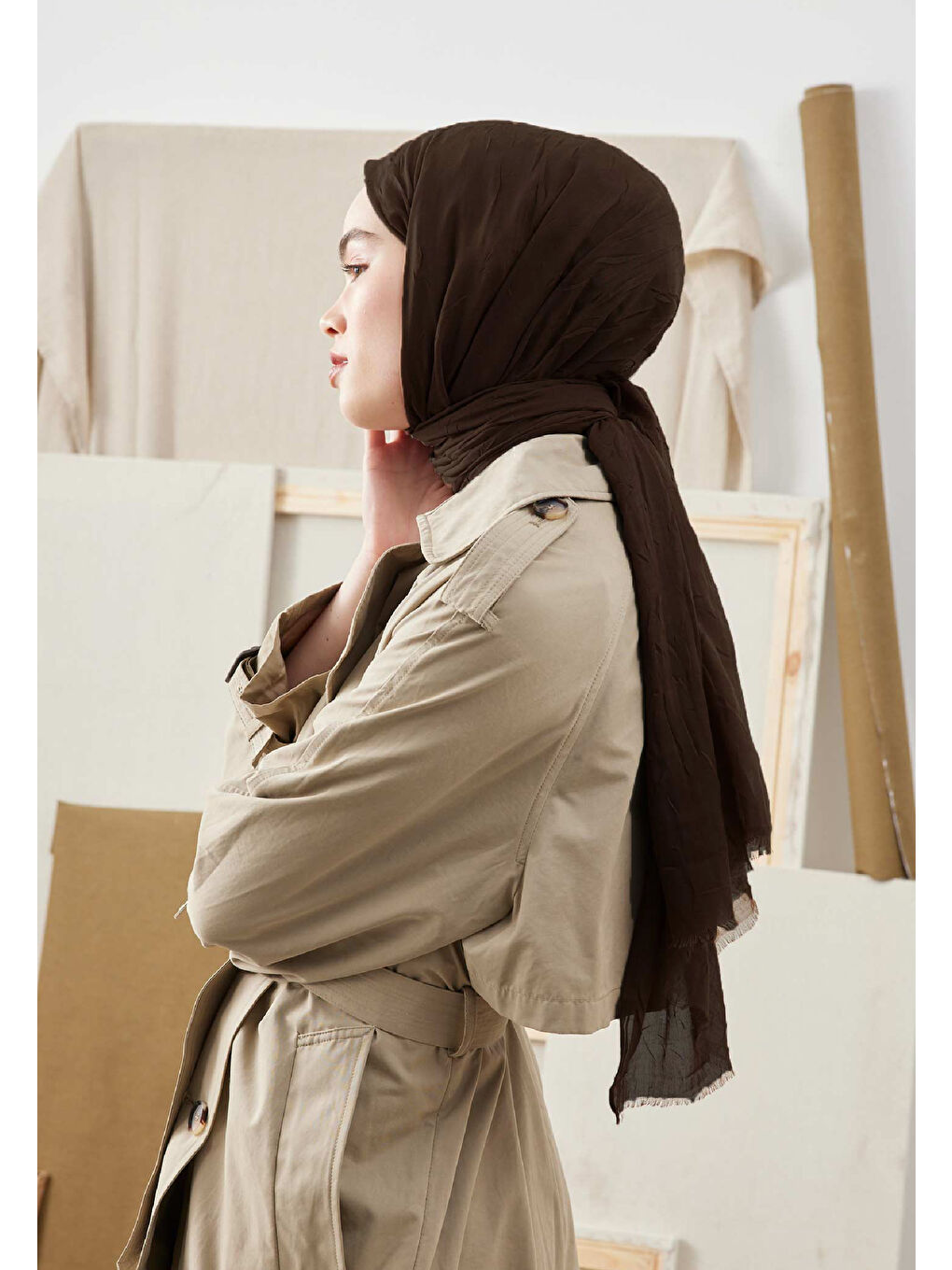 Kahverengi Bambu Şal Bitter-2