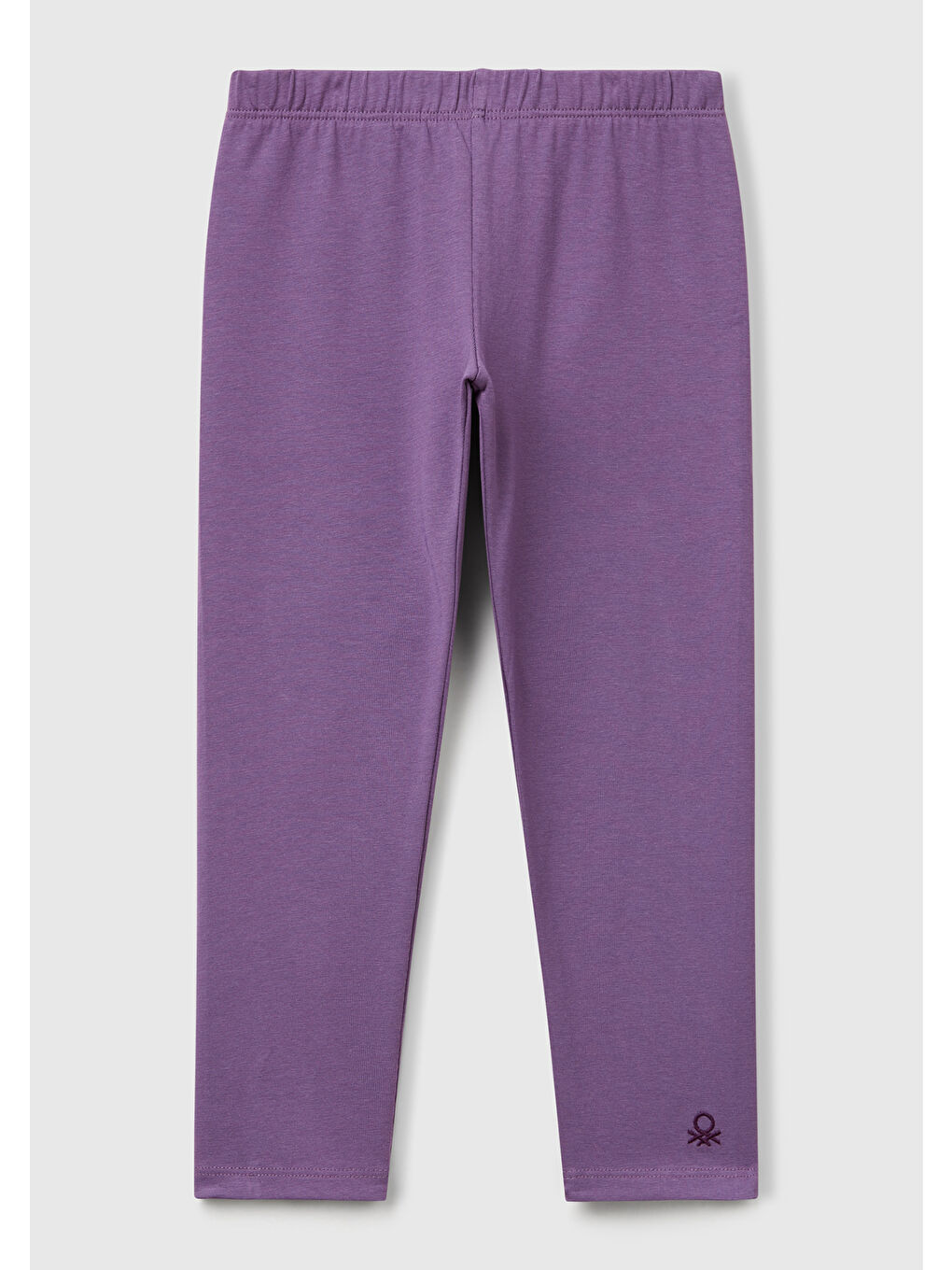 Kız Çocuk Mor Benetton Logolu Uzun Tayt