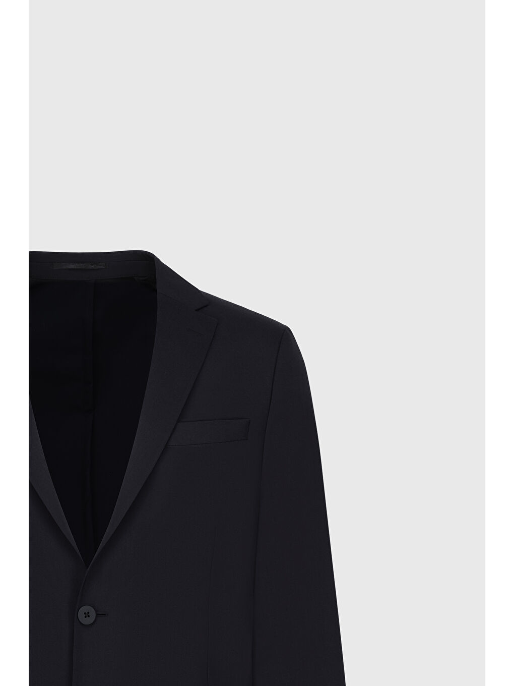 Erkek Lacivert Slim Fit Dar Kesim Mono Yaka Torba Cepli Esnek Takım Elbise-10