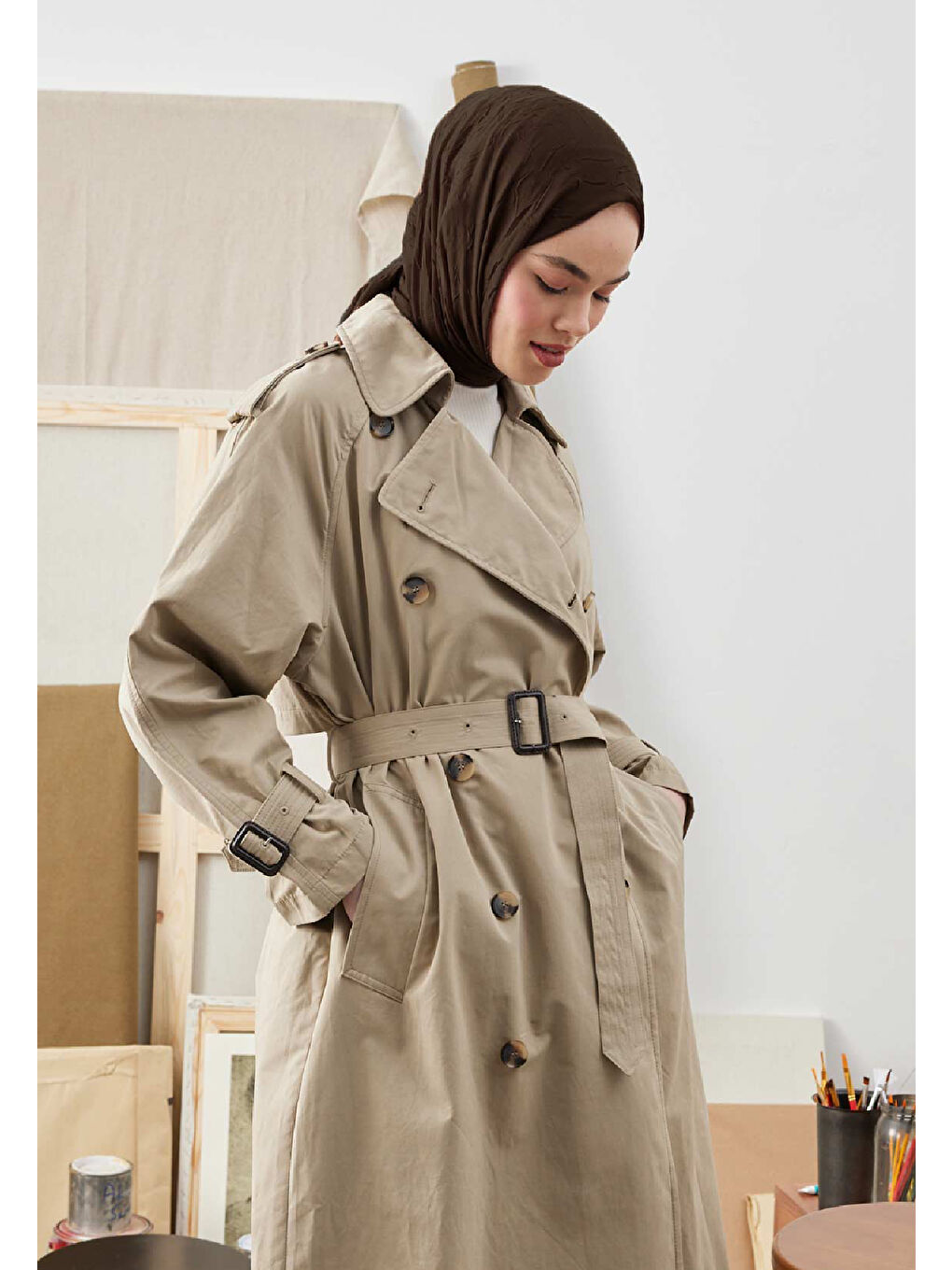 Kahverengi Bambu Şal Bitter-4