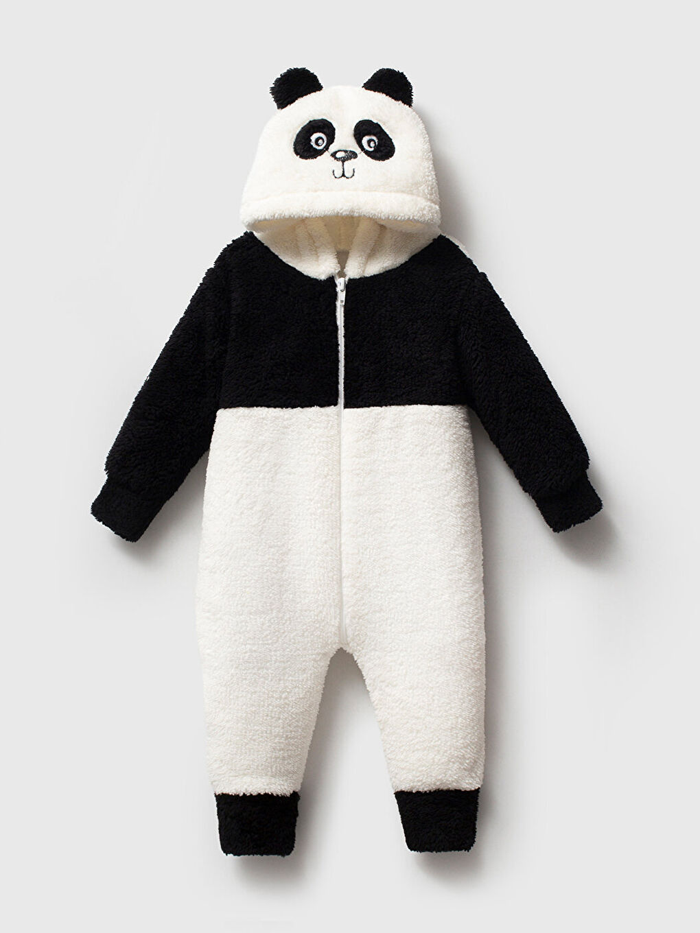 Siyah Welsoft Panda Kız Çocuk Desenli Kışlık  Uyku Tulumu 1–6 Yaş