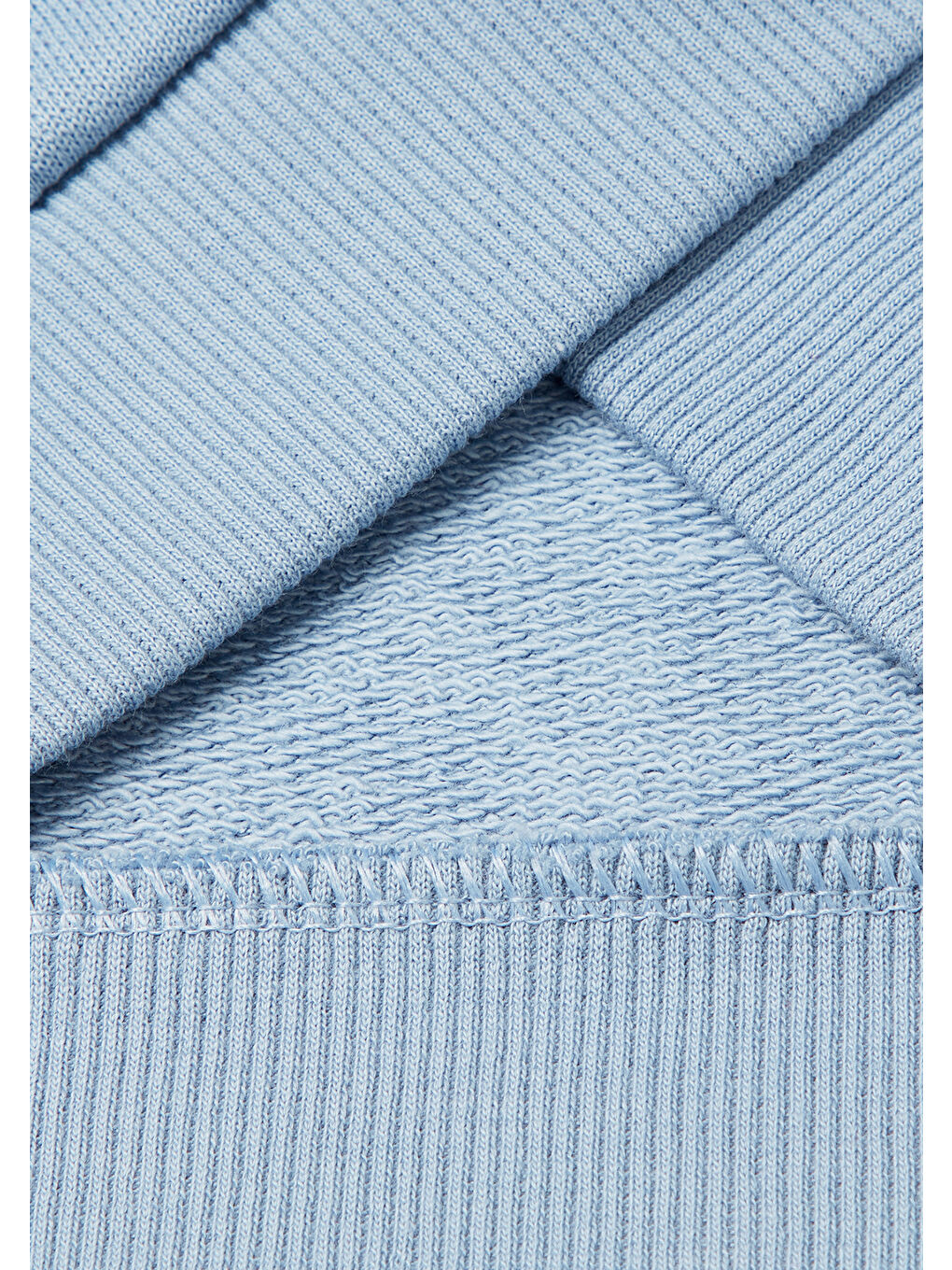 Erkek Çocuk Mavi Logo Detaylı Önü Fermuarlı Ribana Detaylı Sweatshirt-2