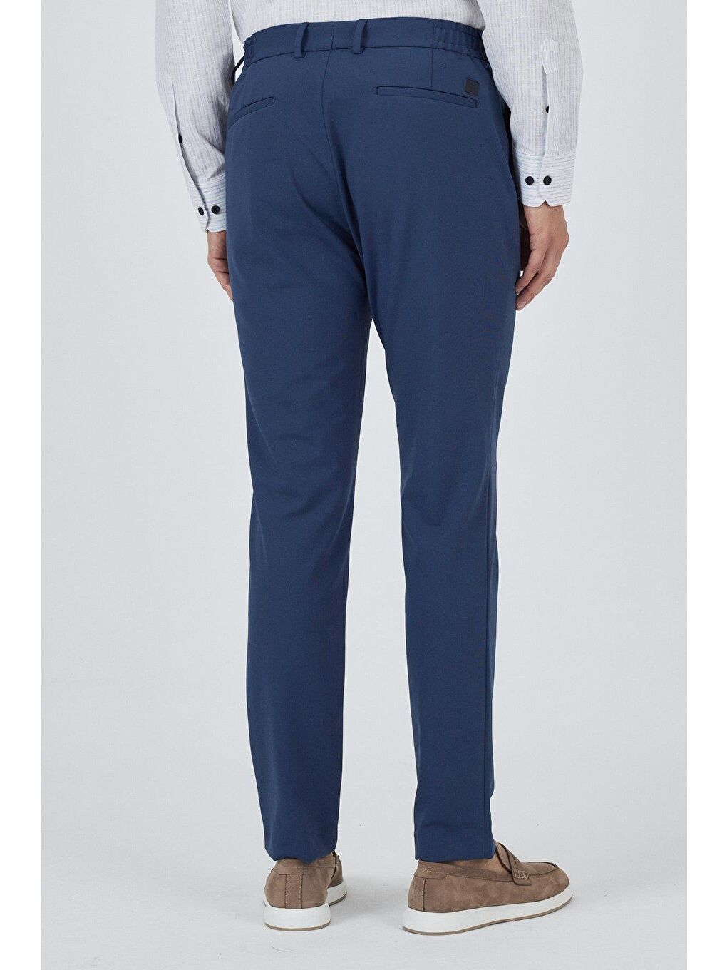 Lacivert Esnek Yandan Cepli Casual Slim Fit Jogger Pantolon 1003250162-4