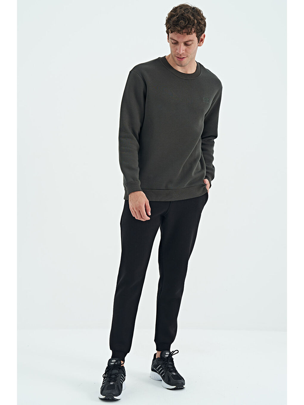 Sean Siyah Cepli Şardonlu Erkek Jogger Eşofman Altı- 84928