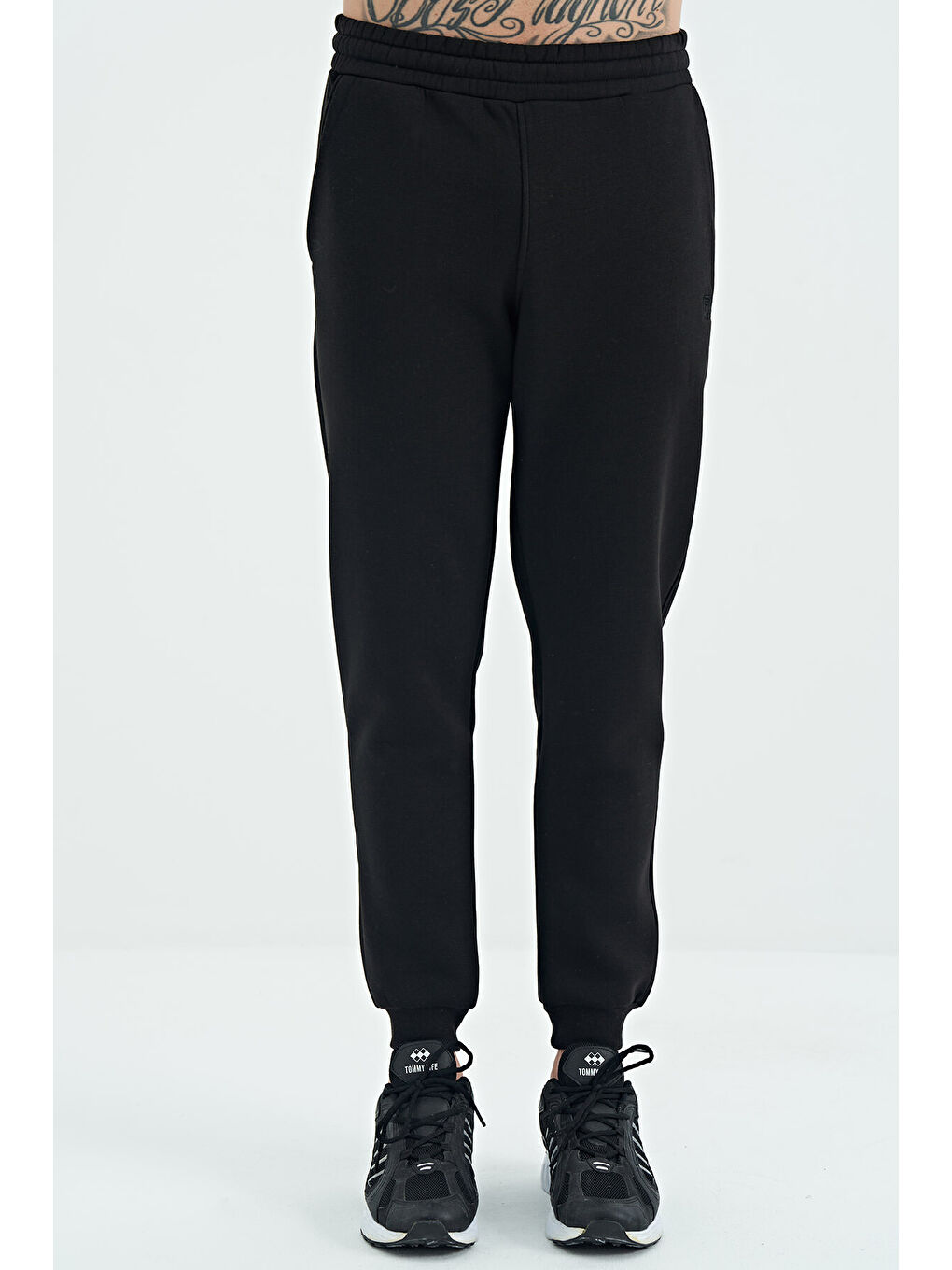 Sean Siyah Cepli Şardonlu Erkek Jogger Eşofman Altı- 84928-2