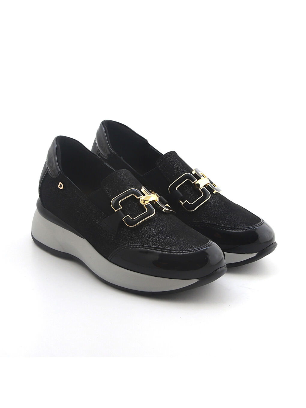 Siyah Kadın Klasik Ayakkabı 5D5458DS 5458DS Camoscio Glitter Nero-1