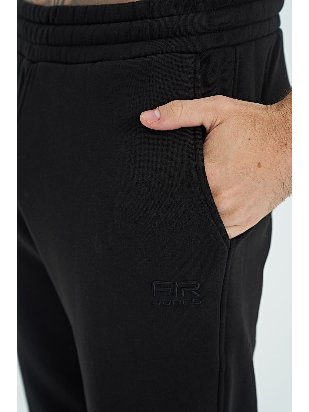 Sean Siyah Cepli Şardonlu Erkek Jogger Eşofman Altı- 84928-6