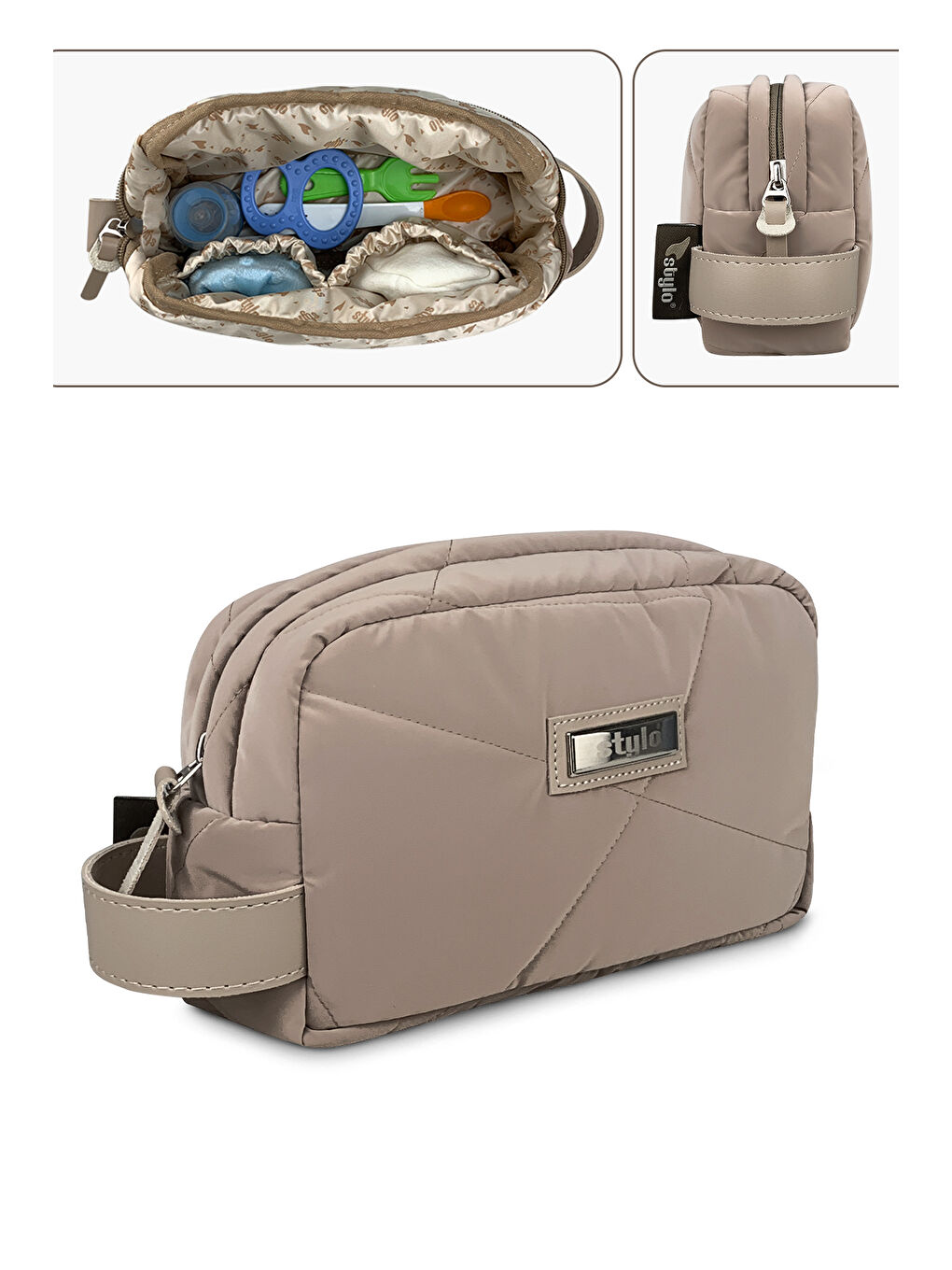 Powder Anne Bebek Bakım ve Kadın Çantası Bej-4