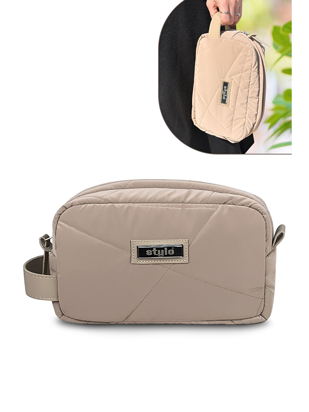 Powder Anne Bebek Bakım ve Kadın Çantası Bej-5