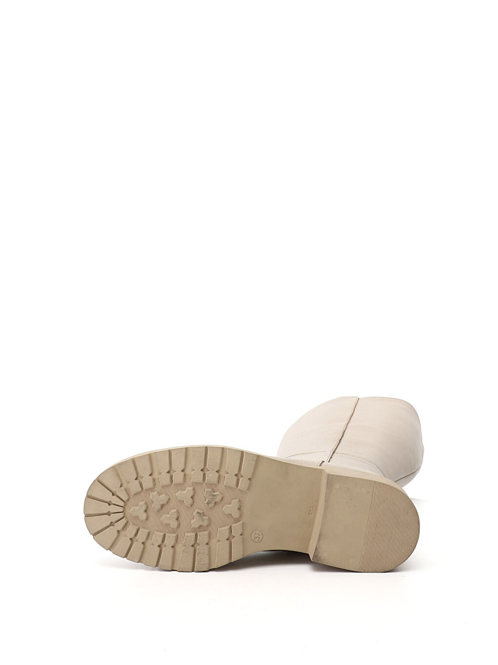 Bej Kadın YENİ BEJ Fermuarlı Hakiki Deri Çizme-3