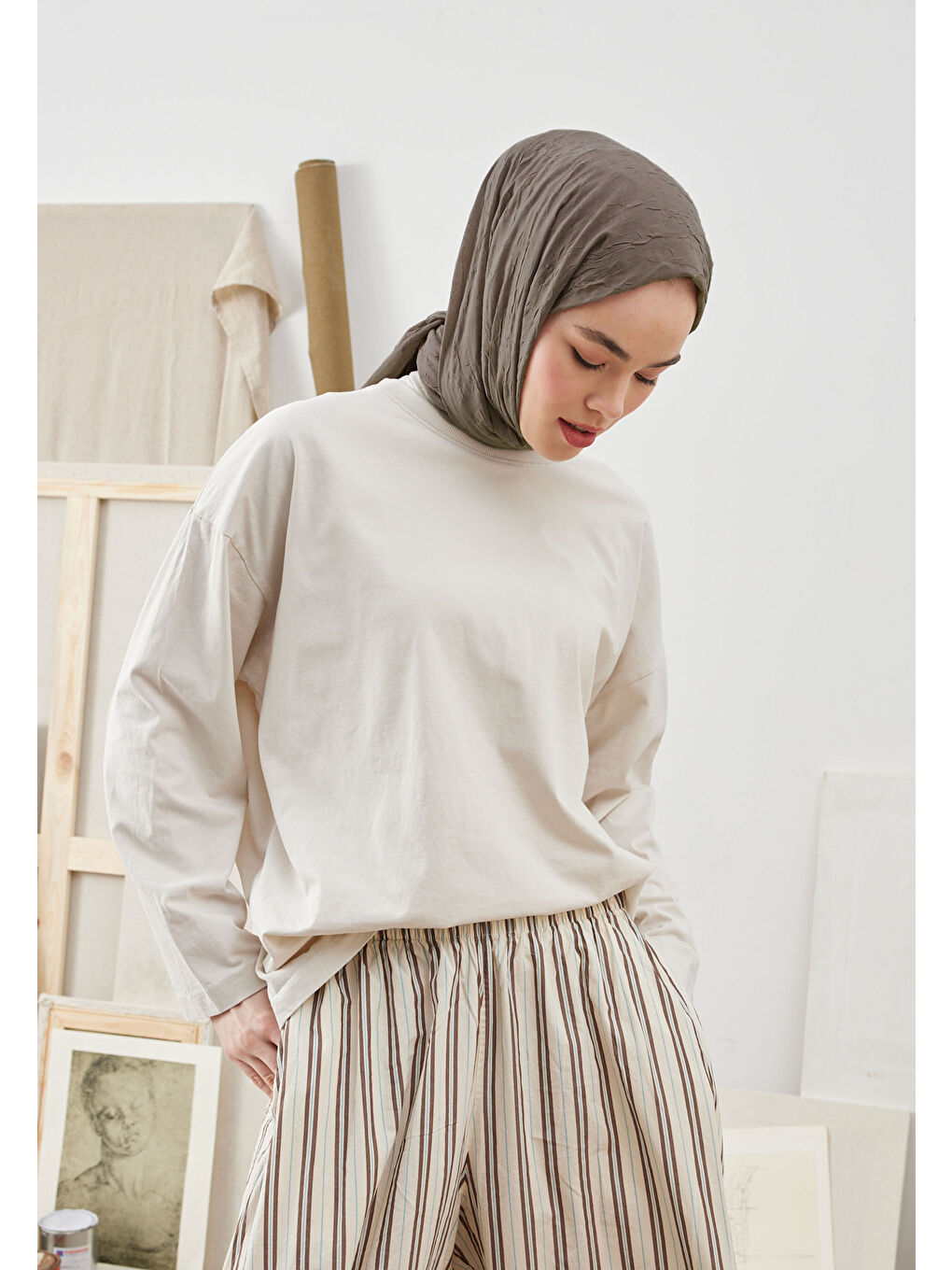 Gri Bambu Şal Füme-4