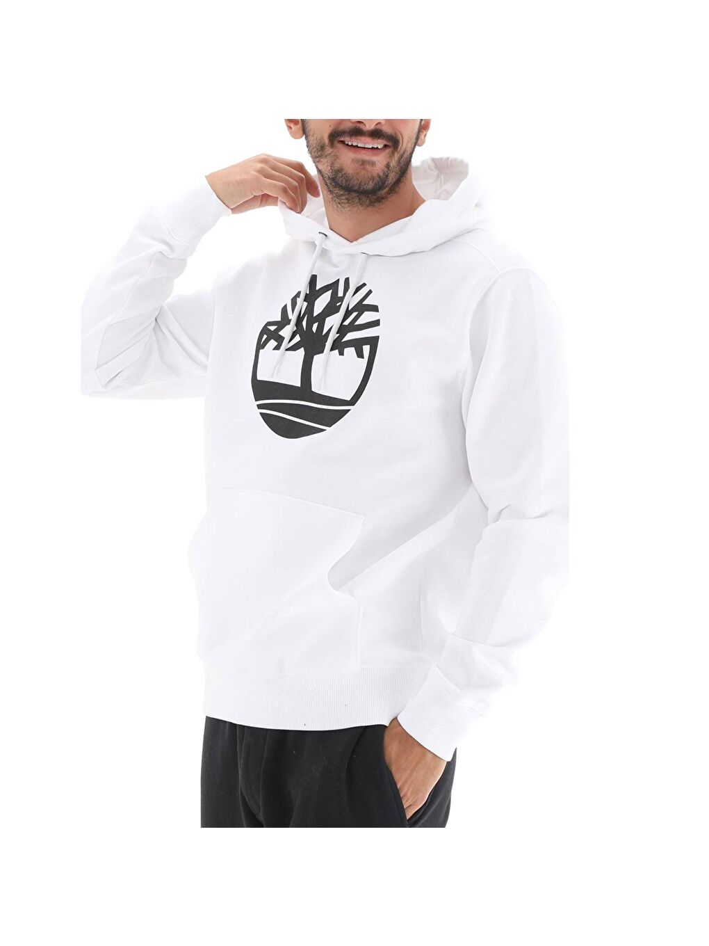 Timberland Beyaz Yc Core Tree Pull Over Erkek Beyaz Kapüşonlu Sweatshirt