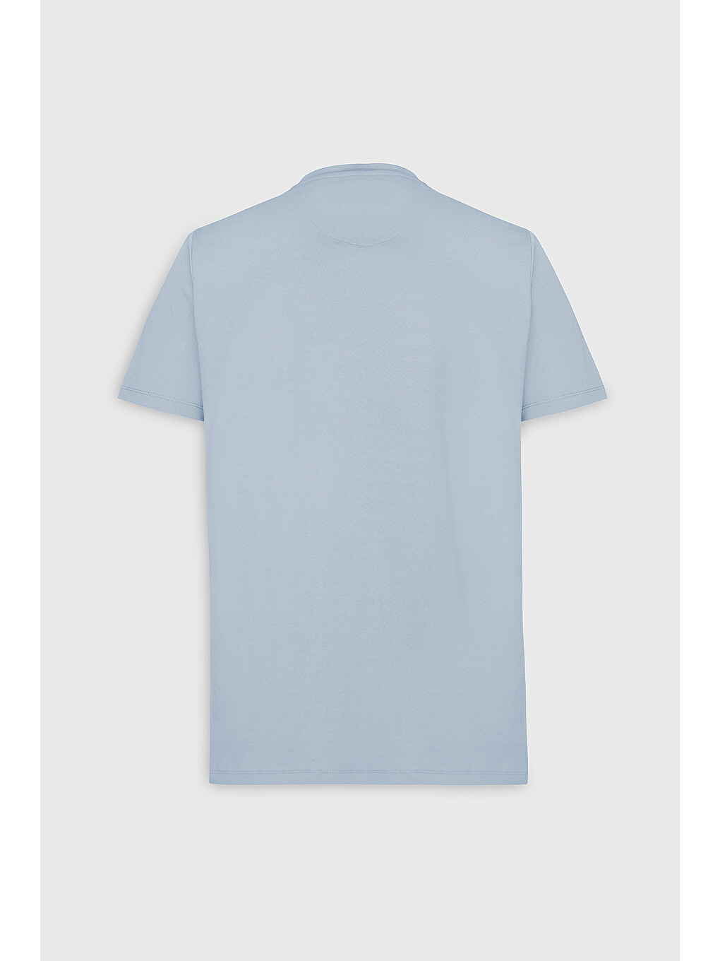 Erkek Açık Mavi Slim Fit Dar Kesim Bisiklet Yaka Pamuklu Tişört-7