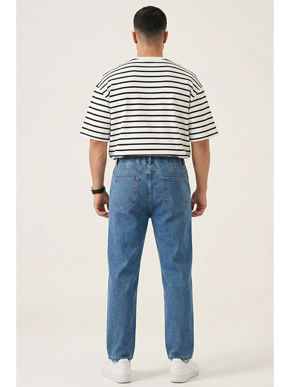 Erkek Rahat Kesim Baggy Jean Pantolon 30073 - Lacivert-3