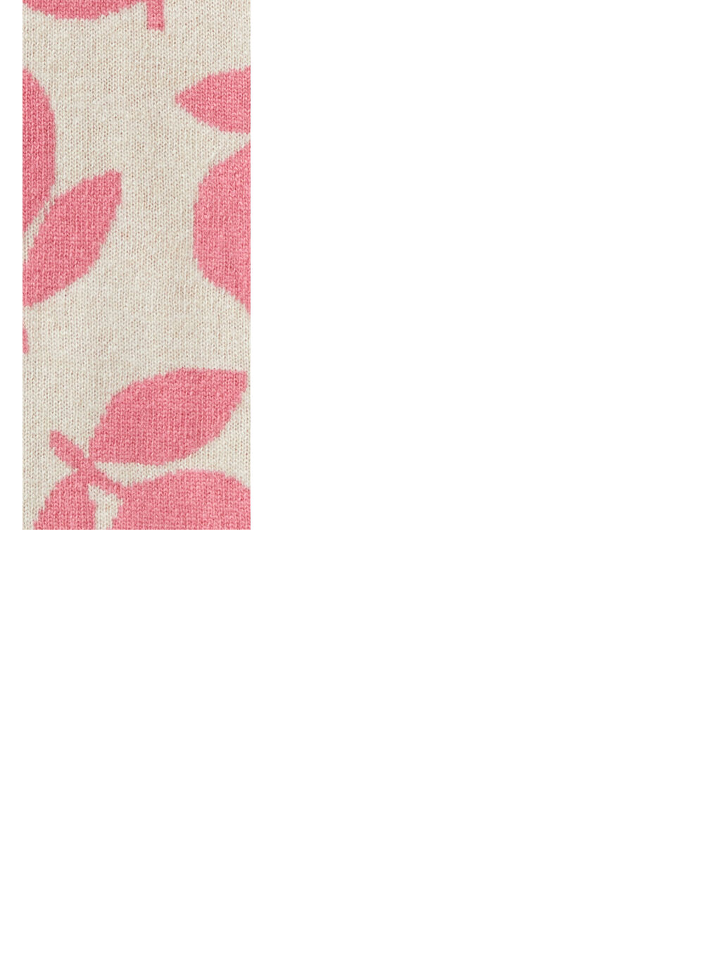 Kadın Bej Yün Karışımlı Çiçek Desenli Kazak-6