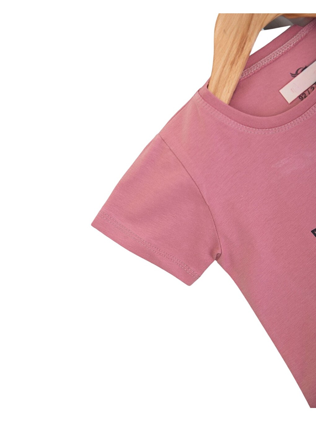 Pembe Kız Çocuk Yazlık Taytlı Baskılı T-shirtlü 2-3-4-5-6-7-8-9 Yaş 2'li Takım-2