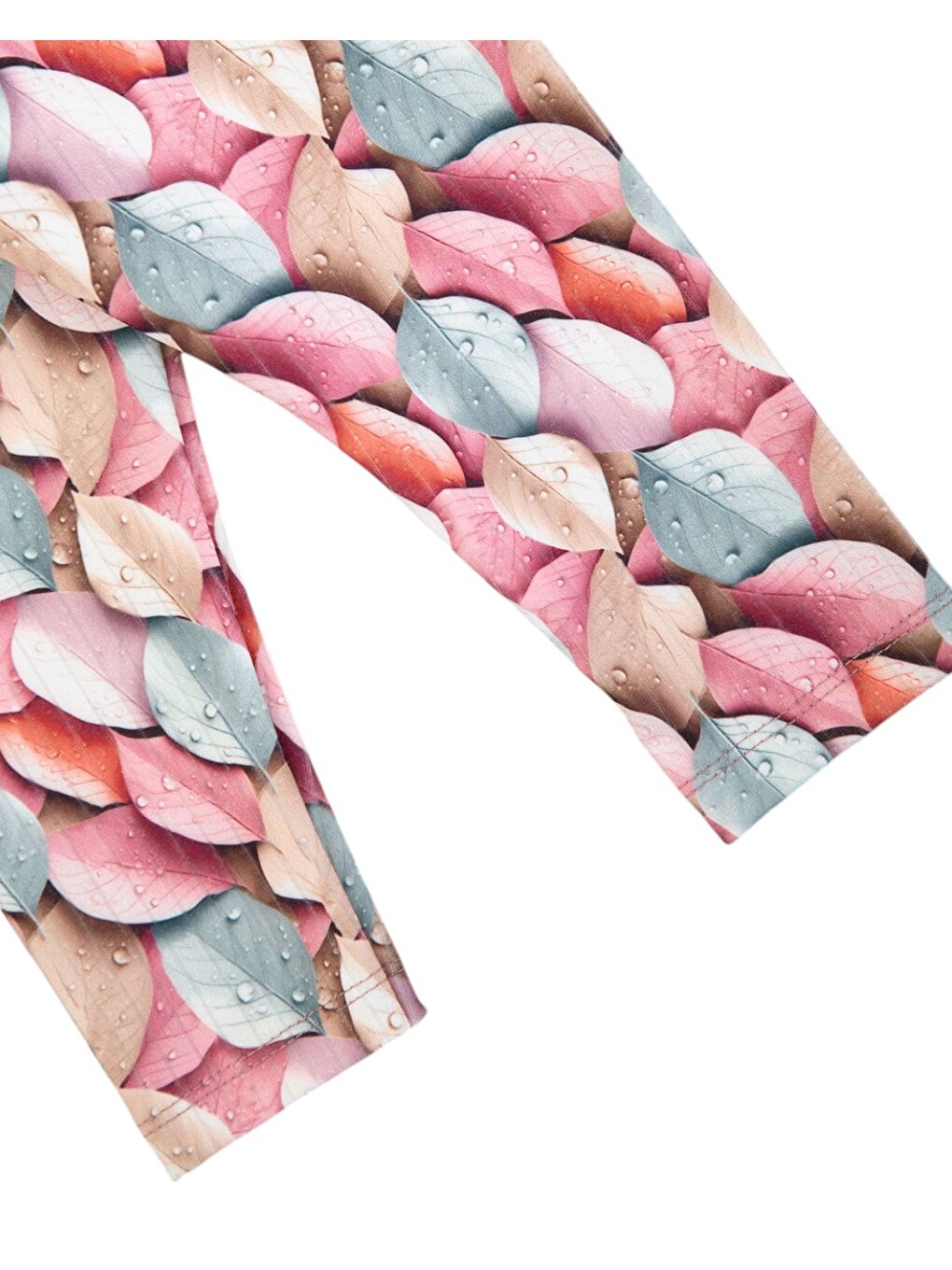 Pembe Kız Çocuk Yazlık Taytlı Baskılı T-shirtlü 2-3-4-5-6-7-8-9 Yaş 2'li Takım-5