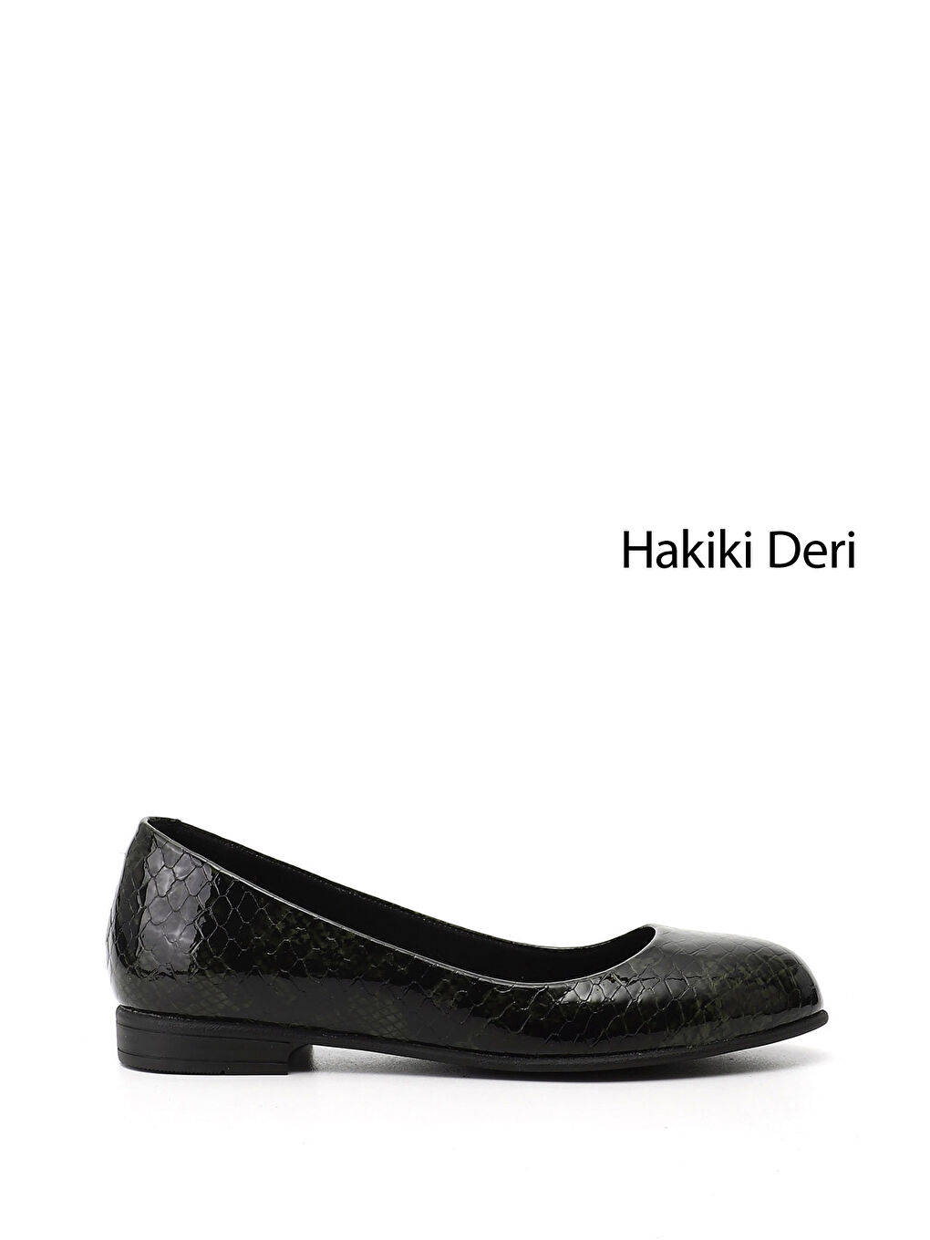 Yeşil Kadın YOSUN YEŞİLİ Hakiki Deri Babet