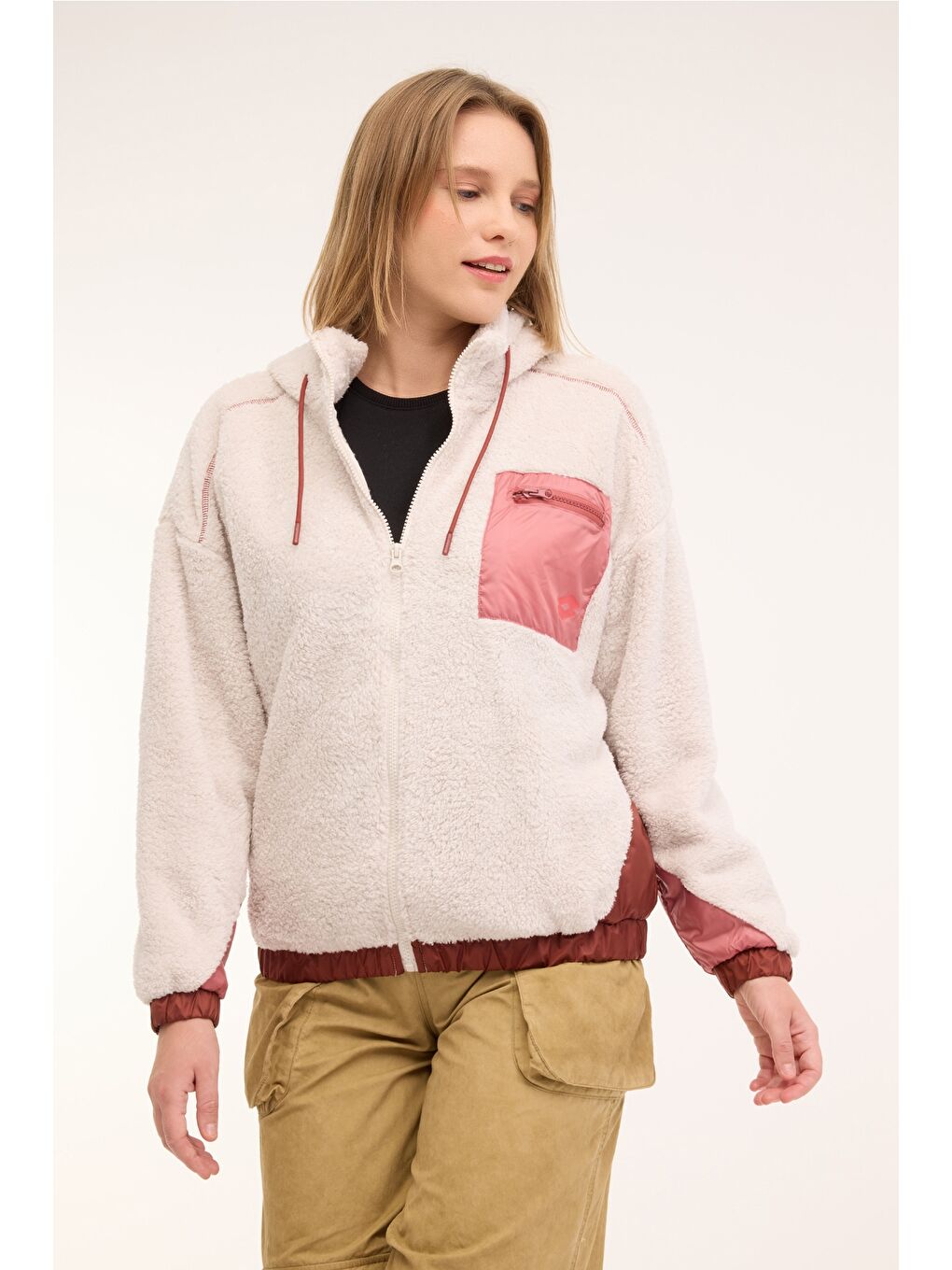 W-ANDREDA SHARPA FZ 4PR Bej Kadın Mont