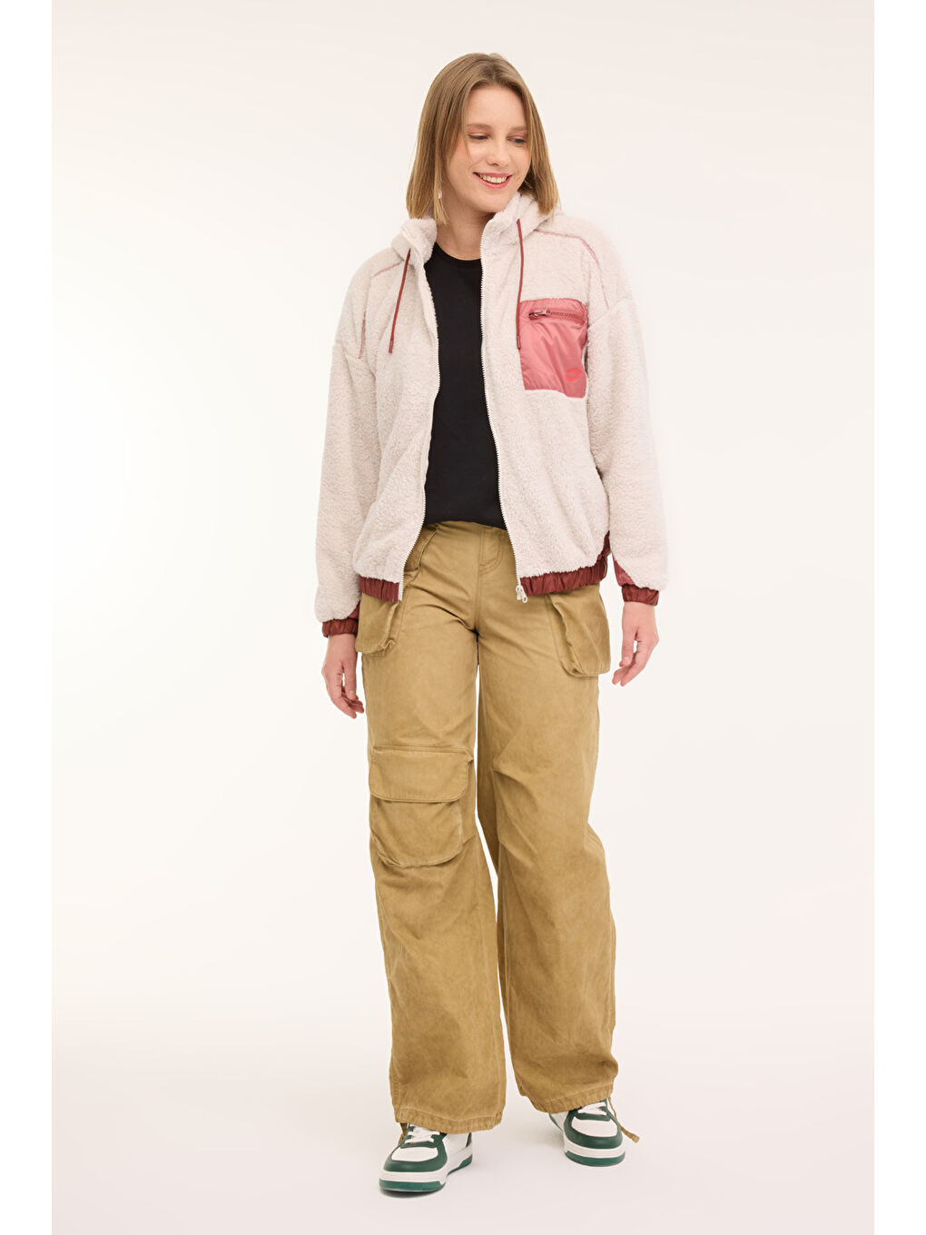 W-ANDREDA SHARPA FZ 4PR Bej Kadın Mont-2