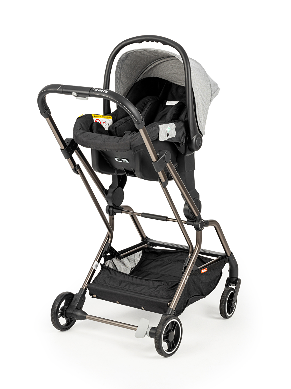 Smart Travel Sistem Bebek Arabası Gri-9