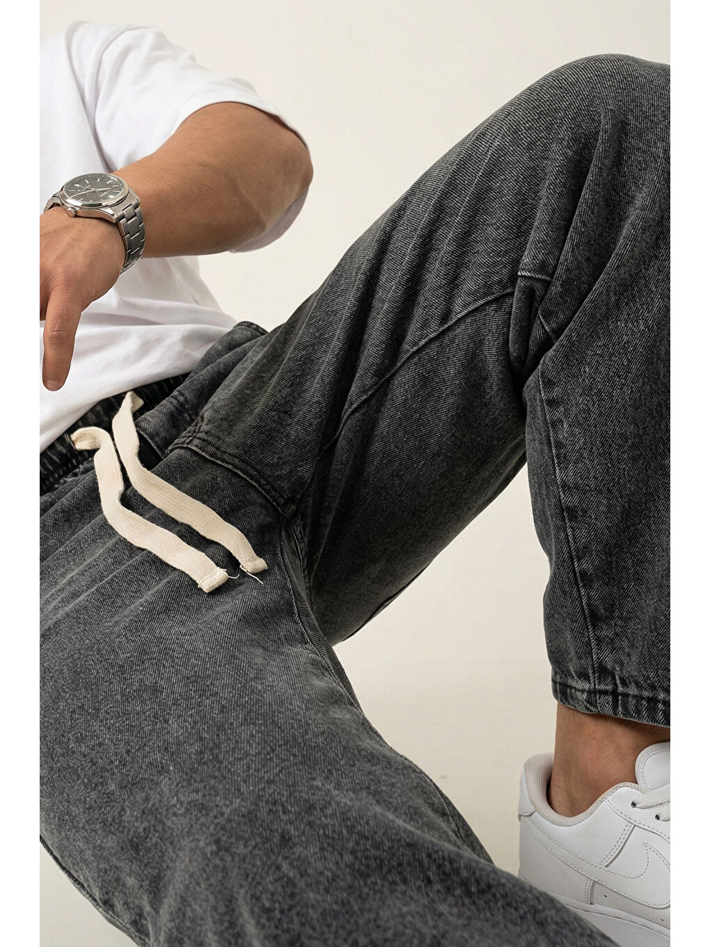 Erkek Rahat Kesim Baggy Jean Pantolon 30073 - Antrasit-1