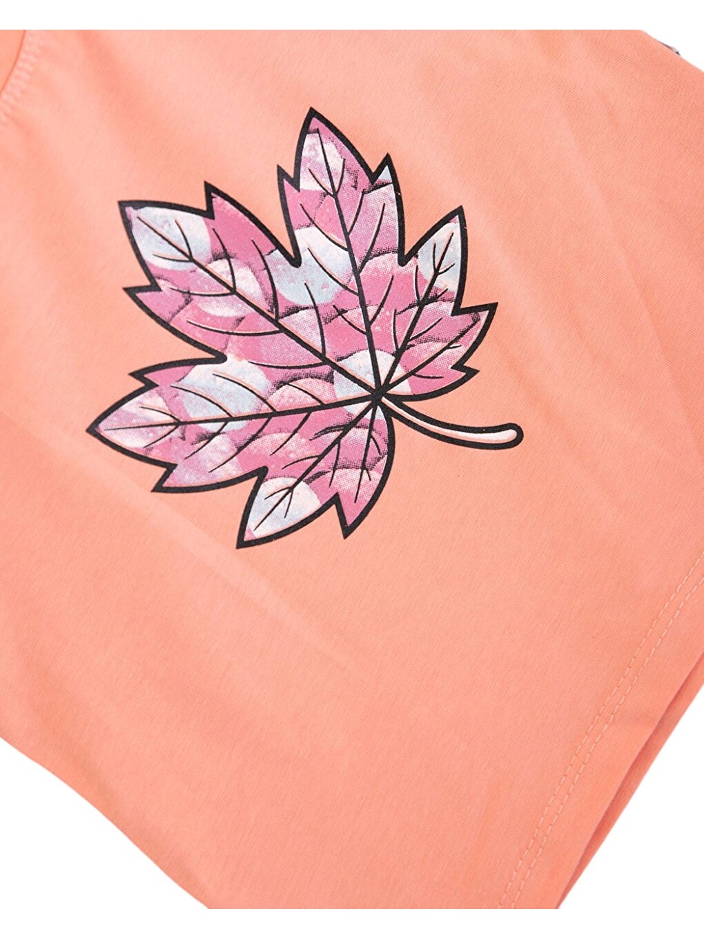 Pembe Kız Çocuk Yazlık Taytlı Baskılı T-shirtlü 2-3-4-5-6-7-8-9 Yaş 2'li Takım-5
