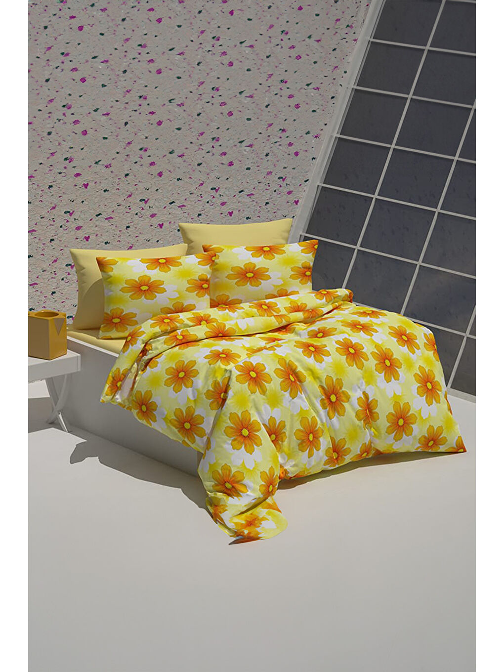 Sarı Sari Çift Kişilik Nevresim Seti - 26511