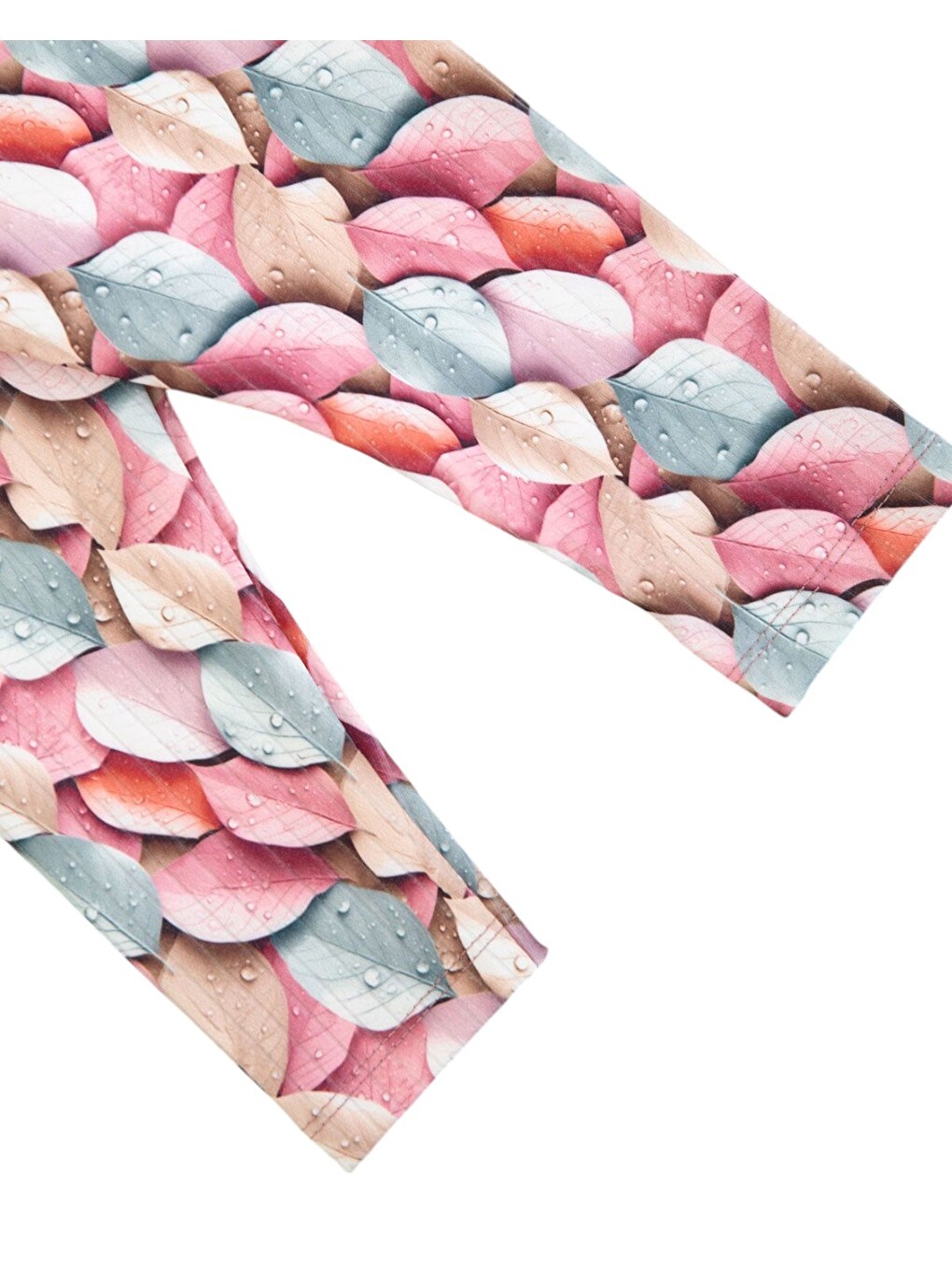 Pembe Kız Çocuk Yazlık Taytlı Baskılı T-shirtlü 2-3-4-5-6-7-8-9 Yaş 2'li Takım-7