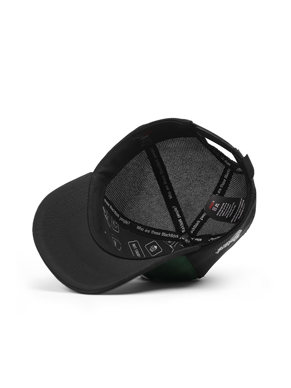 Aslan Logolu Cordura Siyah-Petrol Yeşili Trucker Şapka-4
