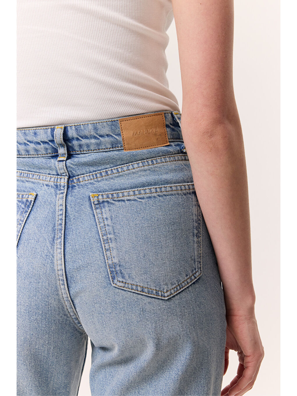 Uzun Paça Straıght Jean Mavi-6