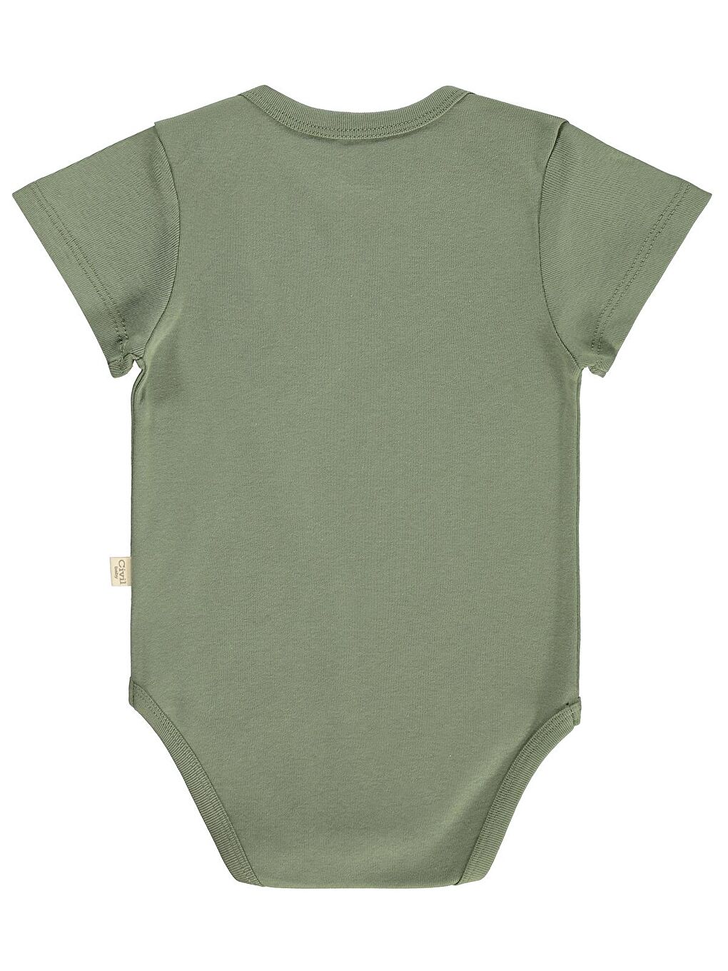 Kahverengi Baby Cep Tilki Hayvan Baskılı 3 Lü 0-36 Ay Çıtçıtlı Badi - Turuncu 1-3 Ay-5