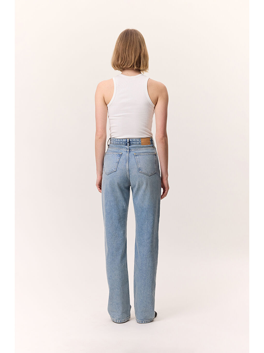 Uzun Paça Straıght Jean Mavi-7
