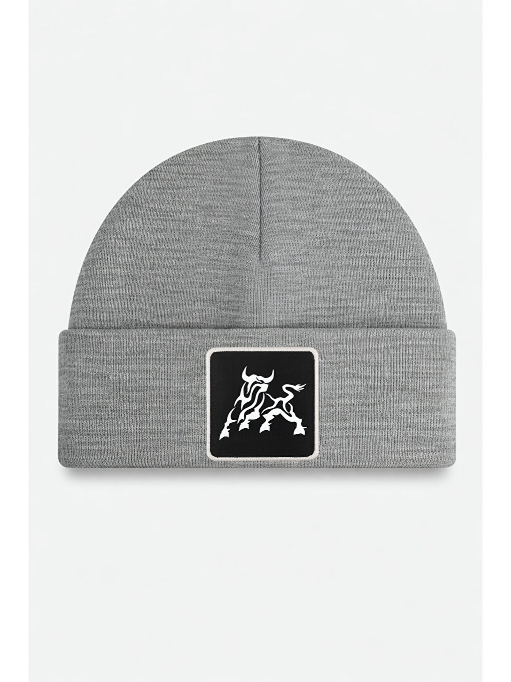 Boğa Logolu Gri Bere