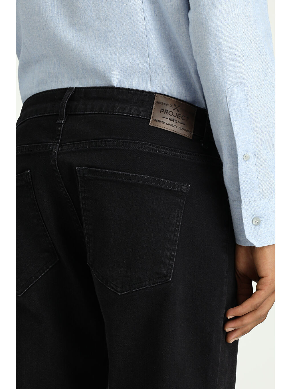 Siyah Regular Fit Elastanlı Denim Jean Pantolon-5