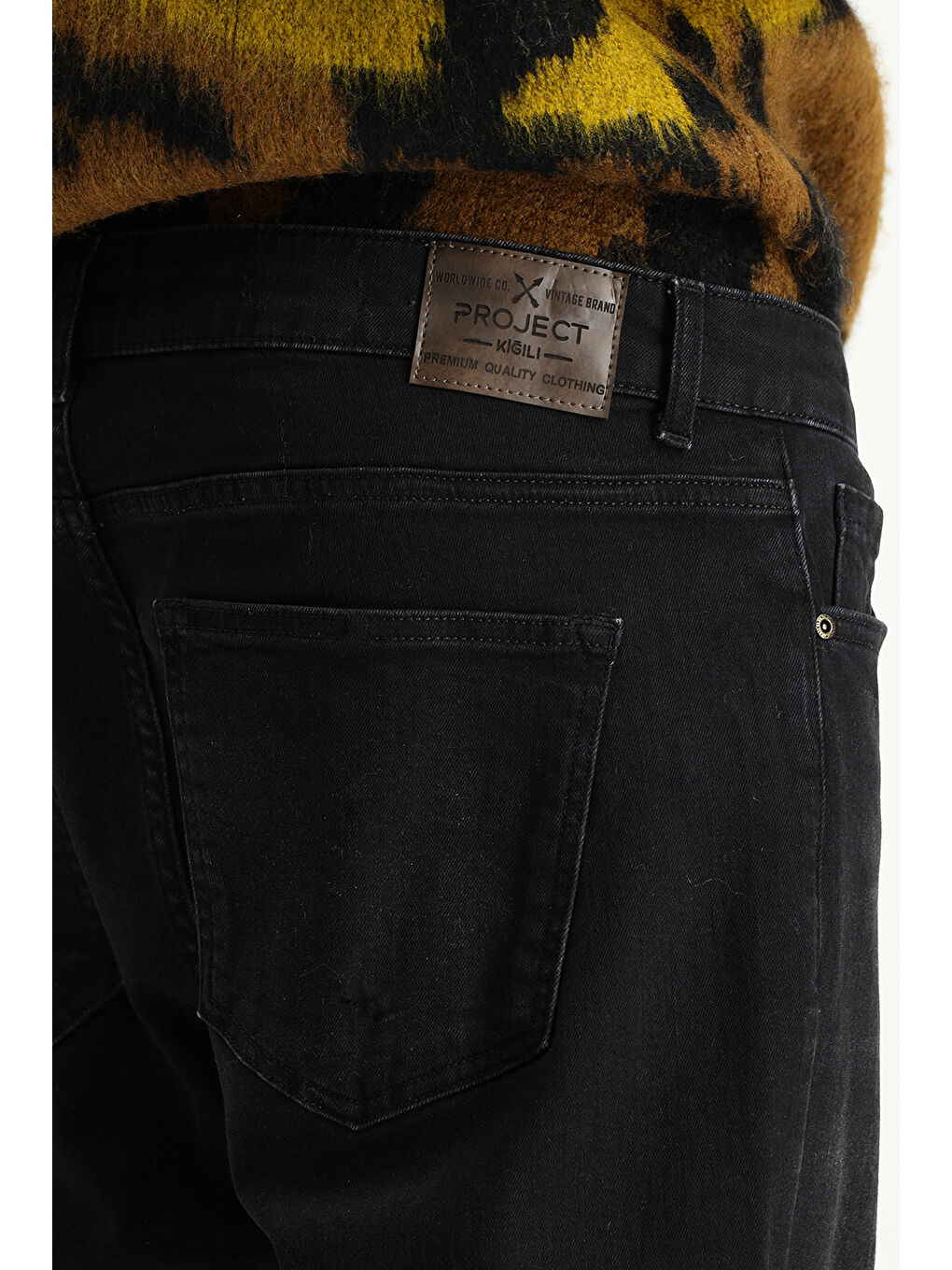 Siyah Regular Fit Elastanlı Denim Jean Pantolon-7