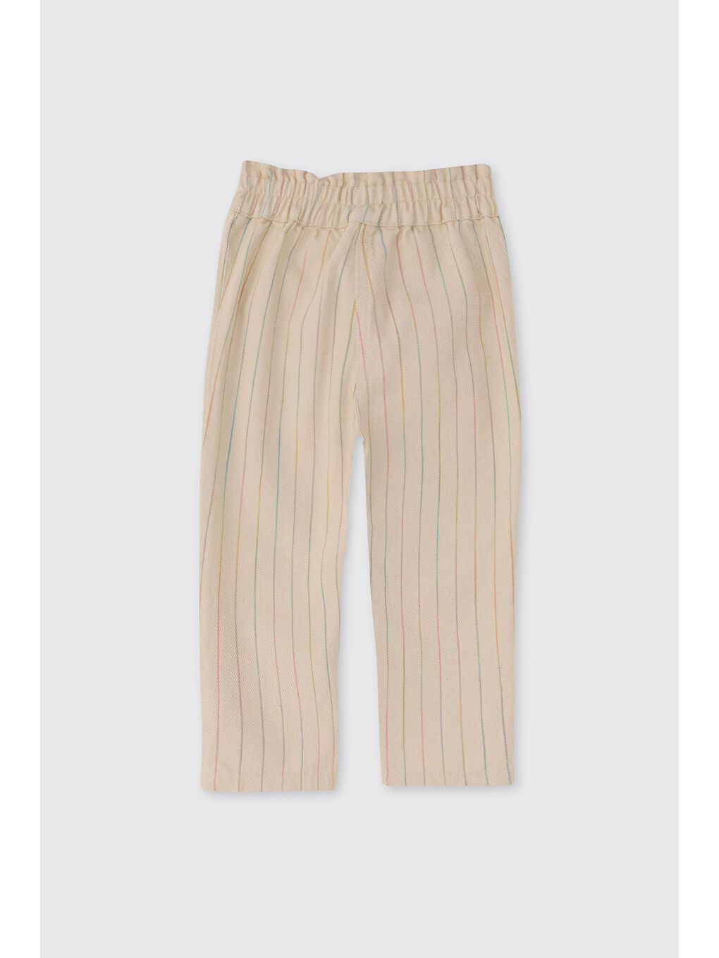 Kız Bebek Çizgili Bej Pantolon-1