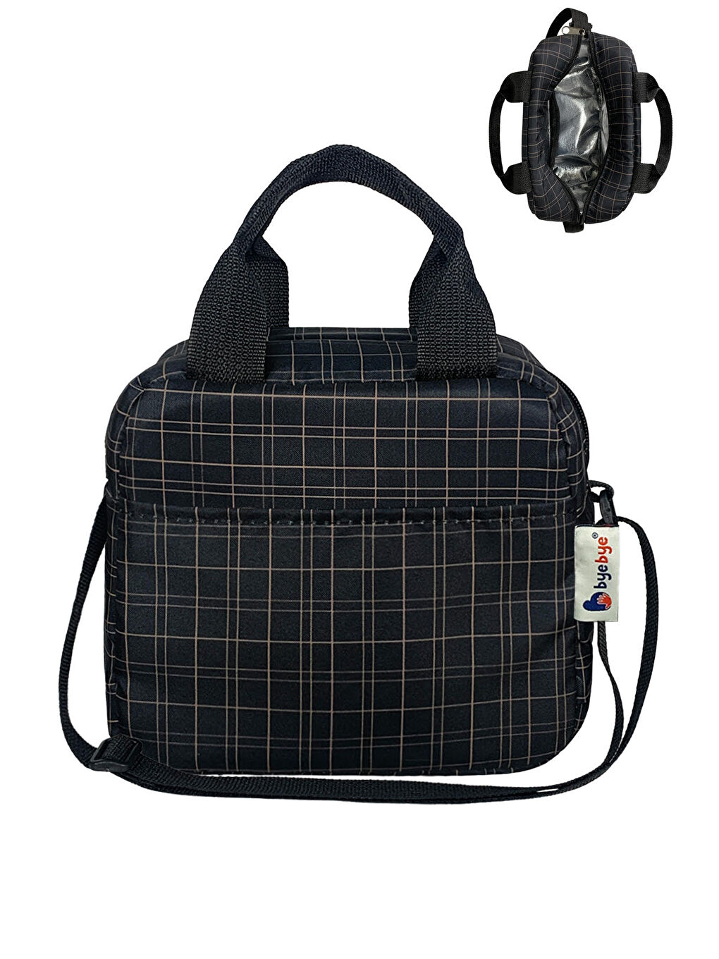 Bye Bye Lunch Omuz Askılı Beslenme Çantası ve Termos Yemek Taşıma Çantası Siyah
