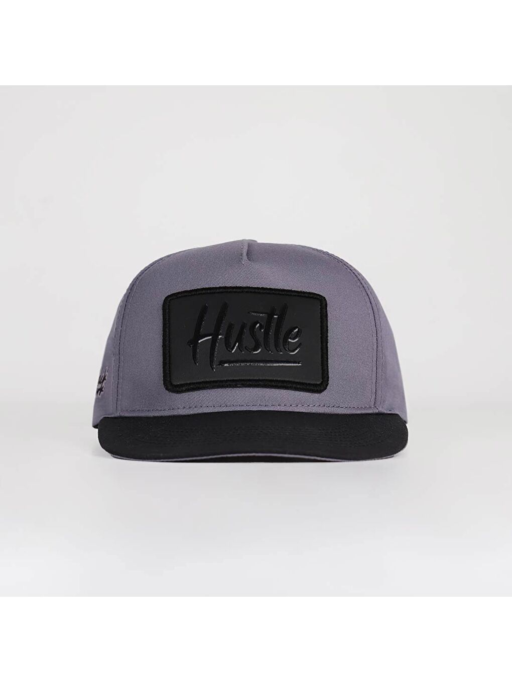 V2 Hustle Logolu Siyah-Gri Hip Hop Şapka-1