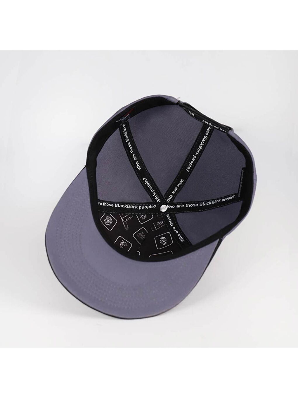 V2 Hustle Logolu Siyah-Gri Hip Hop Şapka-4