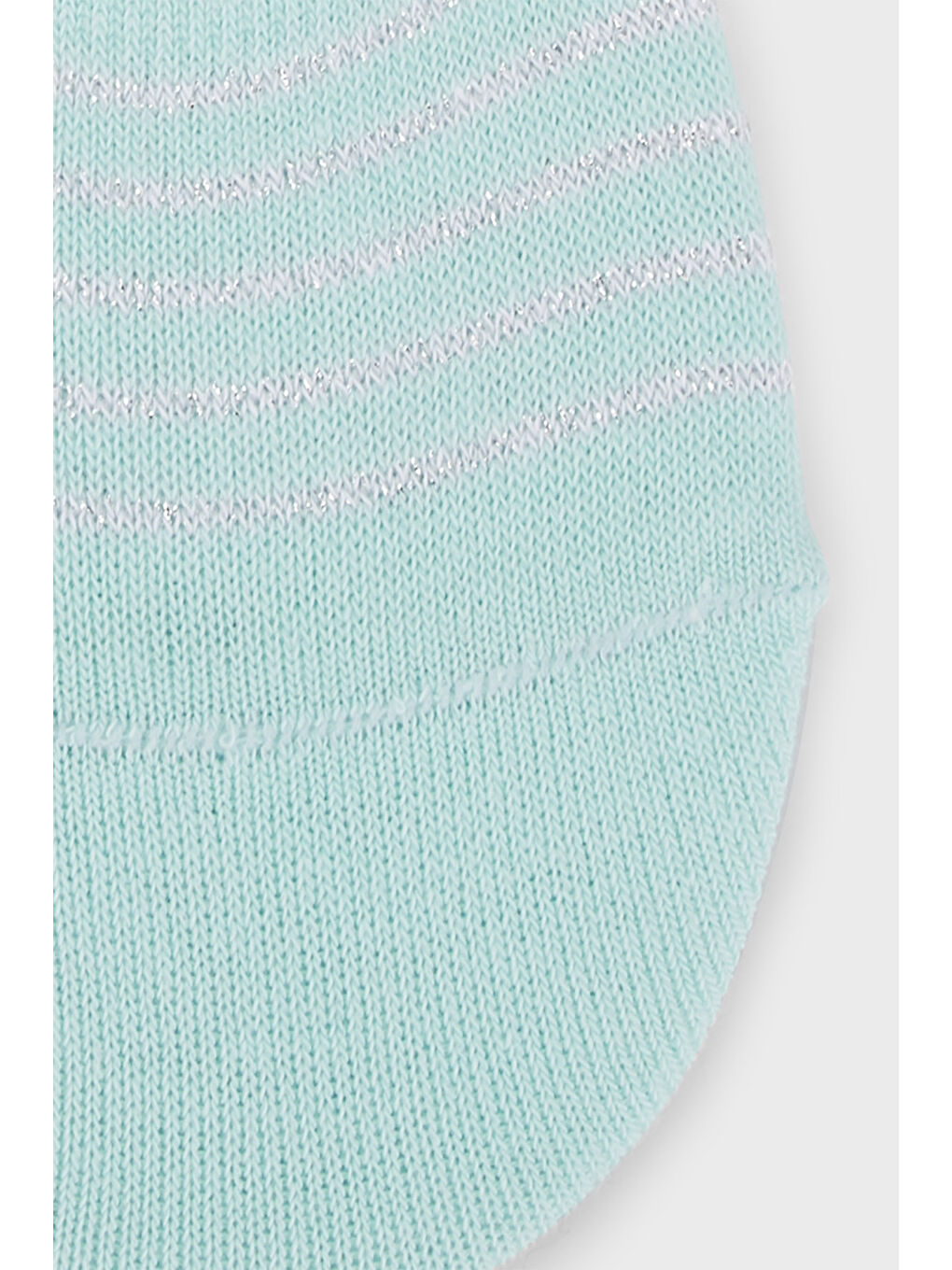 Yeşil Desenli Yumuşak Pamuklu Örme Babet Çorap 0070005-1